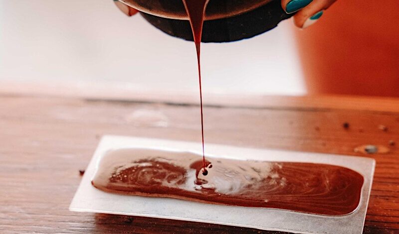 Hotel Chocolat bar being made